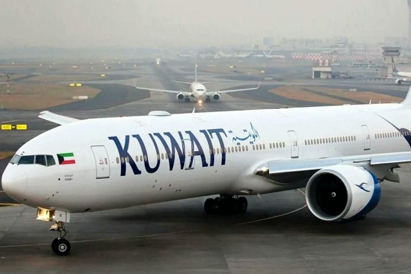 Kuwait Airways aircraft at the airport
